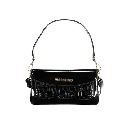 Black Polyurethane Women Handbag
