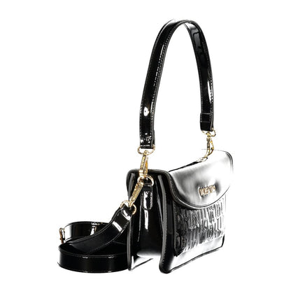 Black Polyurethane Women Handbag