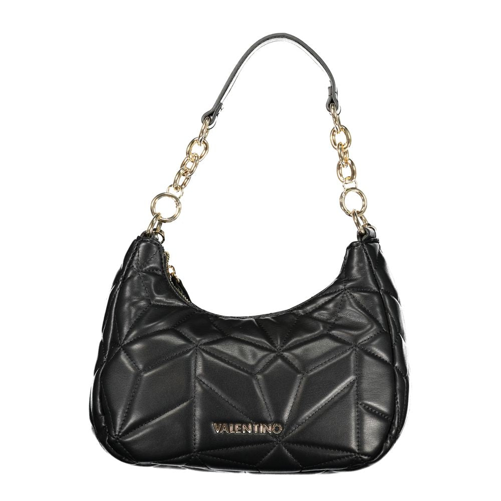 Black Polyurethane Women Handbag