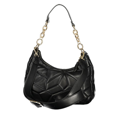 Black Polyurethane Women Handbag