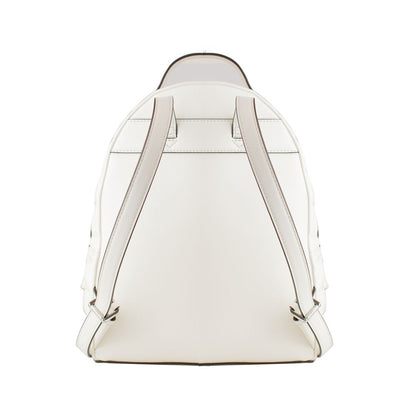 White Artificial Leather Backpack