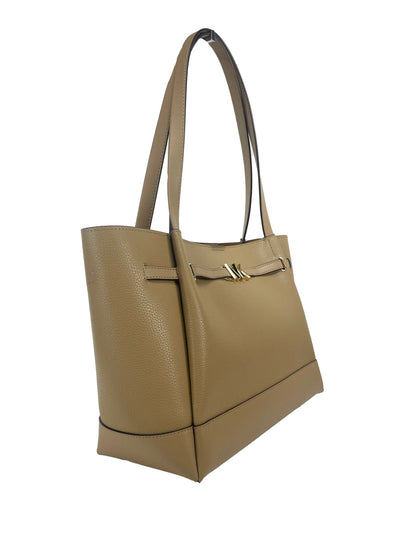 Brown Pebbled Leather Tote Bag