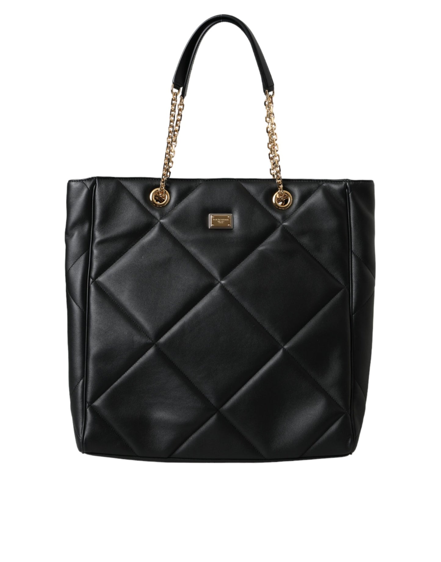 D&G Sac cabas matelassé en cuir noir JUNGLE