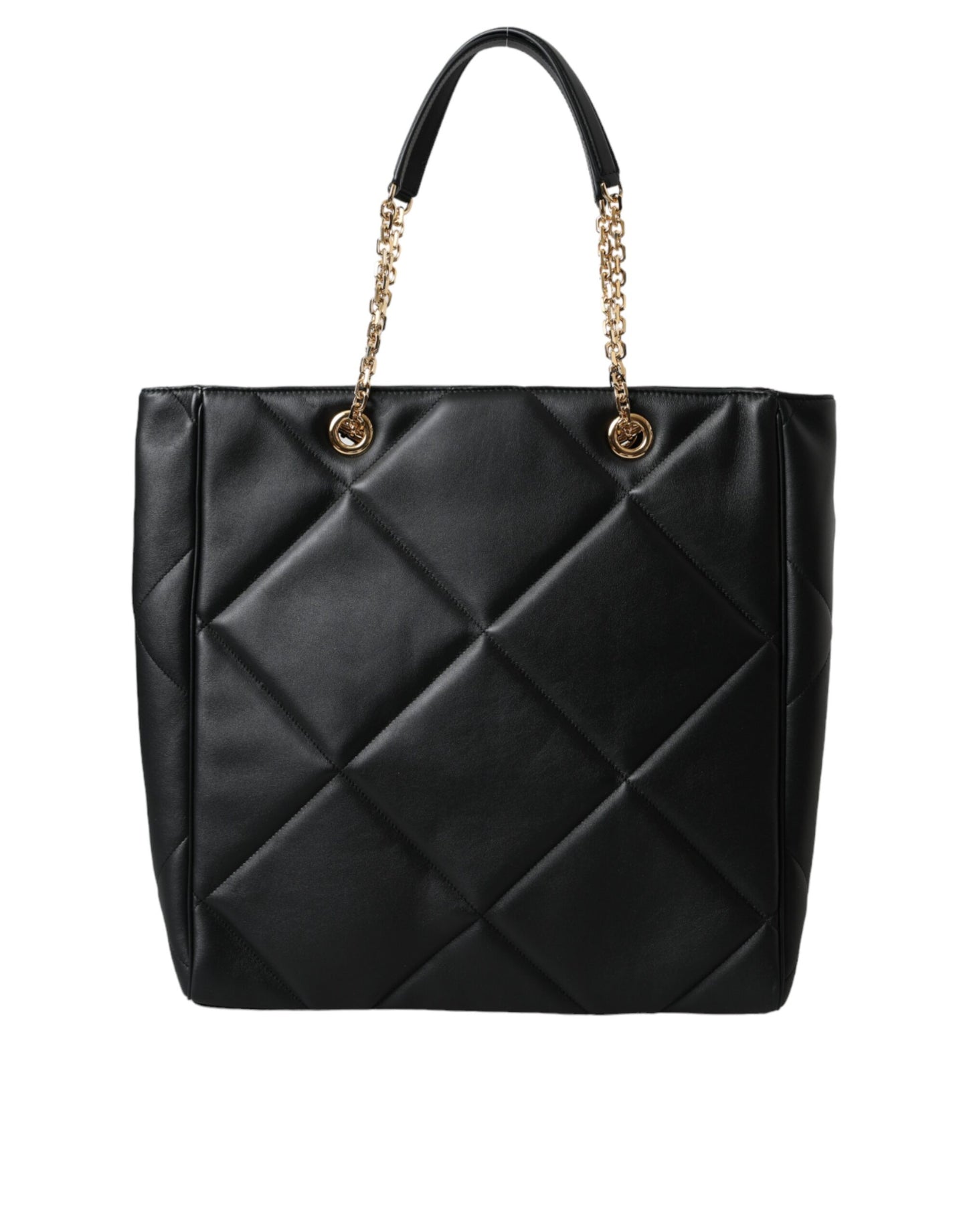 D&G Sac cabas matelassé en cuir noir JUNGLE