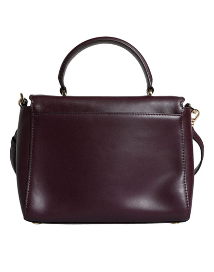 MK17 Sac bandoulière MINDY en cuir violet avec plaque logo