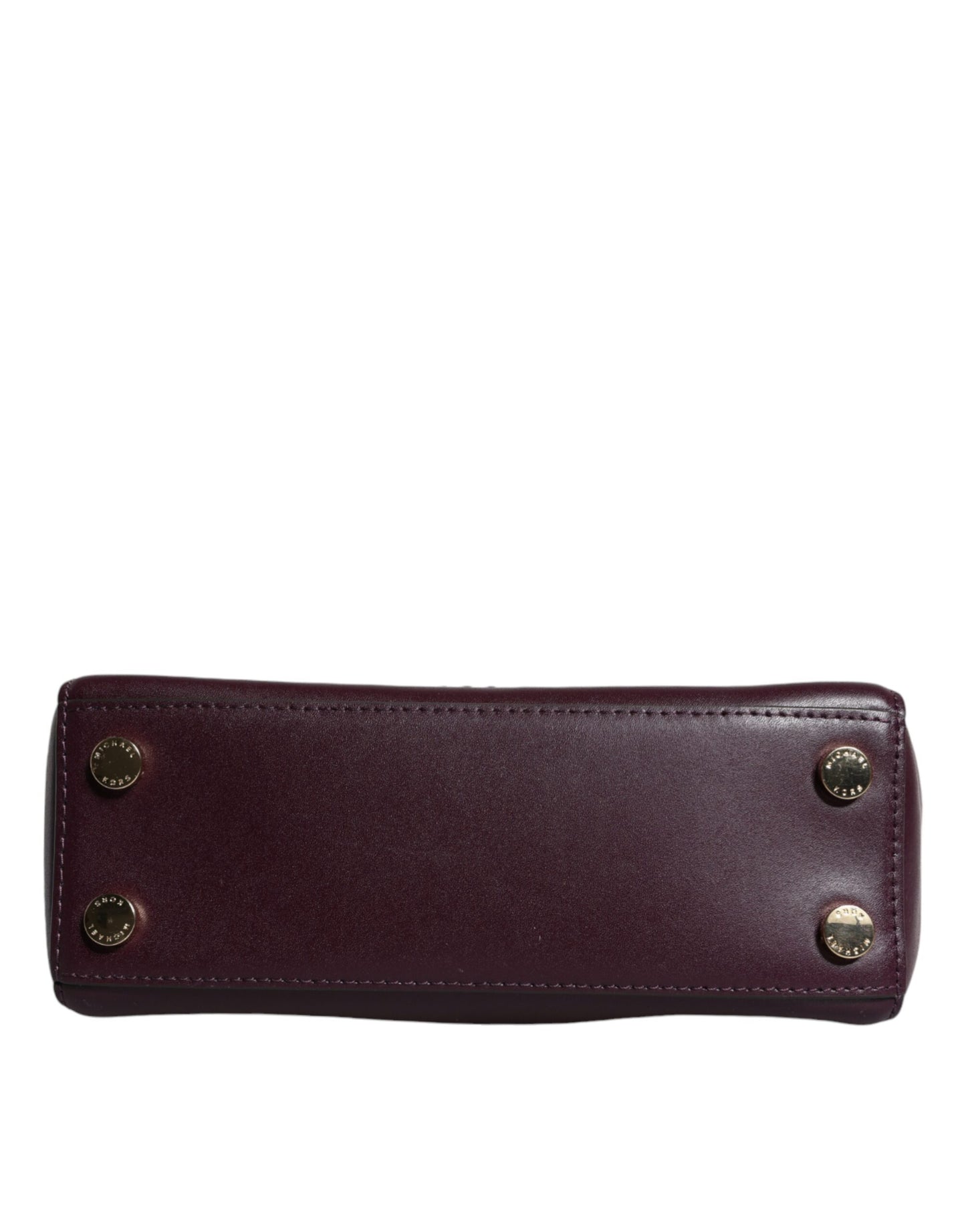 MK17 Sac bandoulière MINDY en cuir violet avec plaque logo