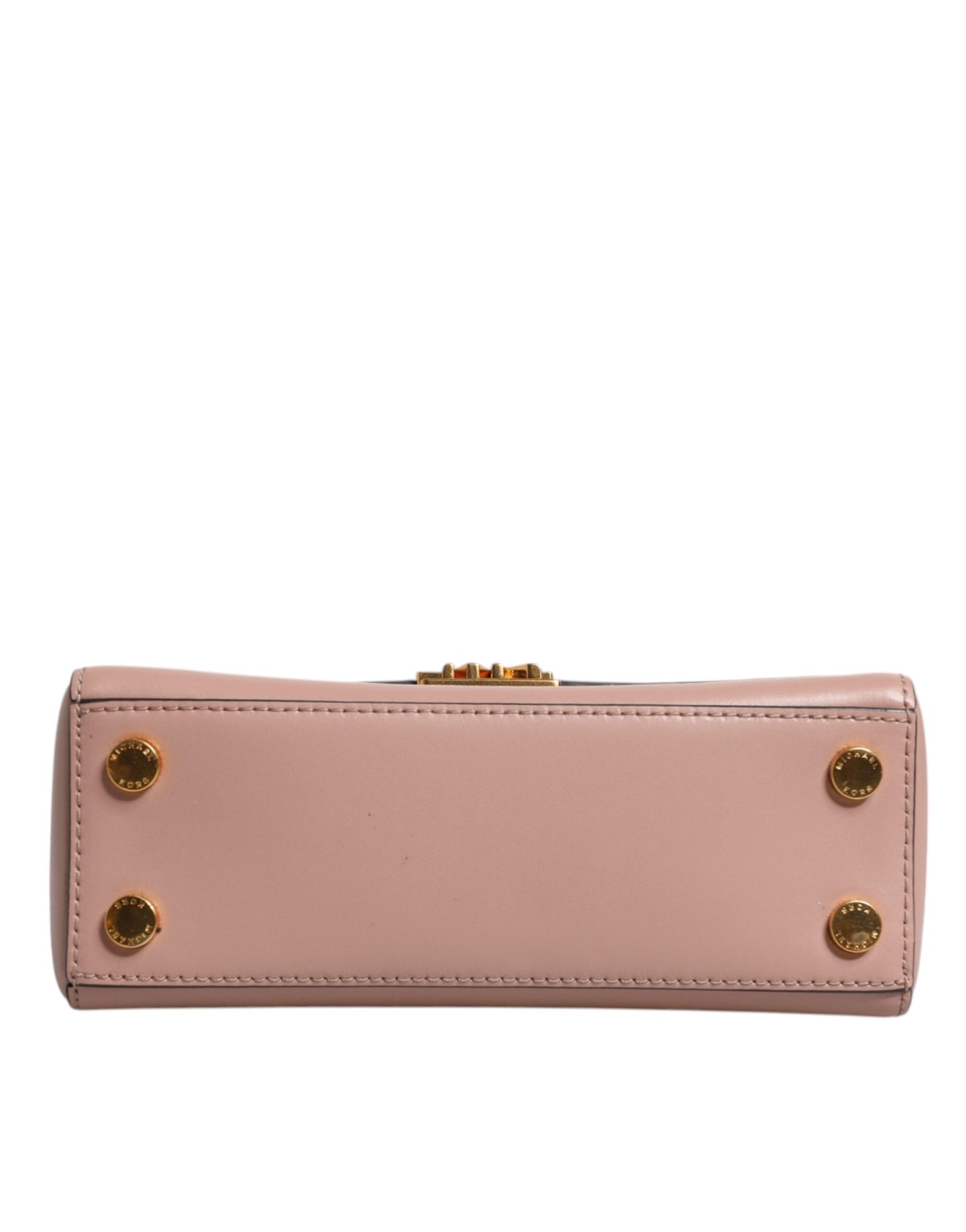 MK19 Sac cartable MINDY en cuir rose avec plaque logo