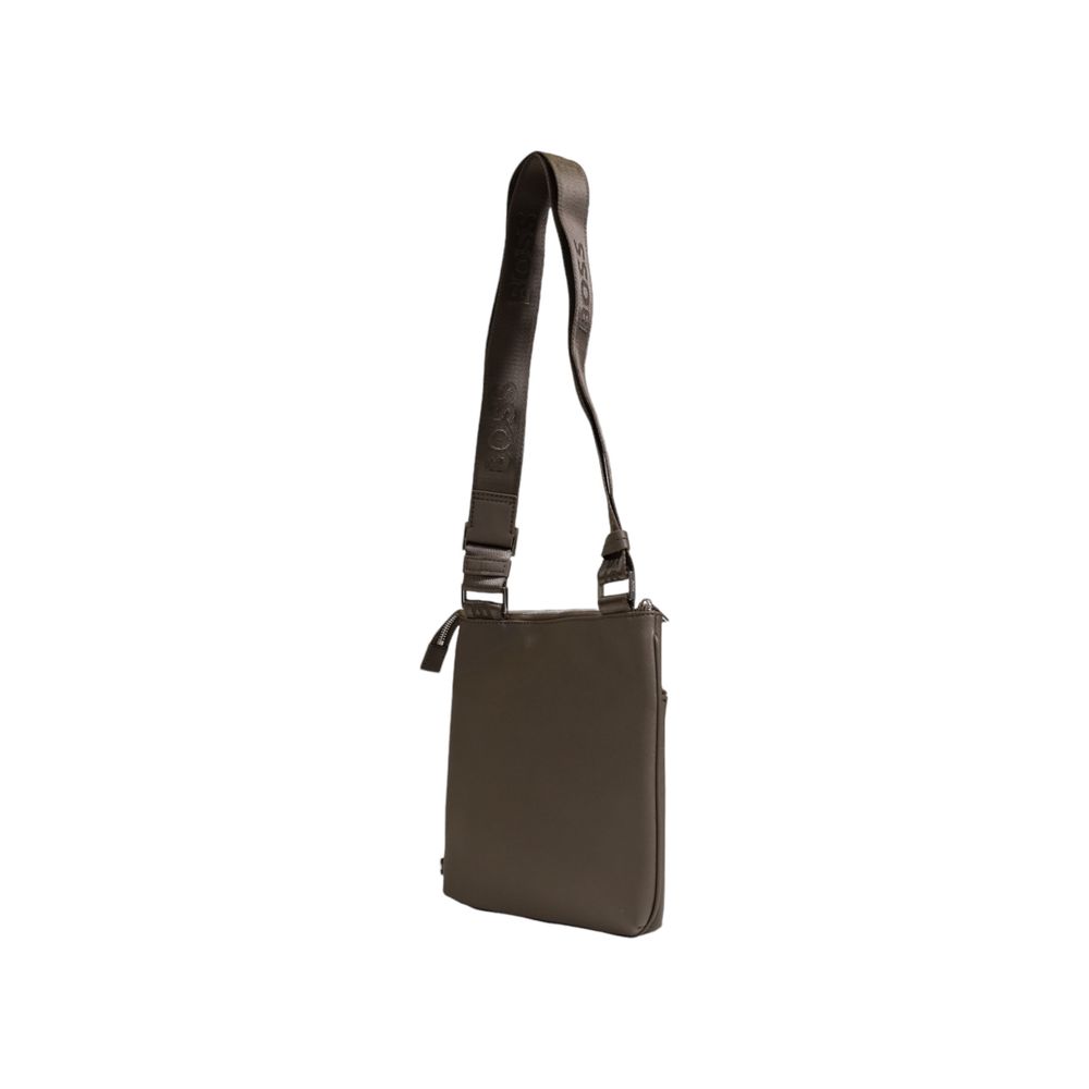 Bicolor Leather Messenger Bag