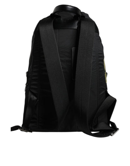 Black Logo Tape Polyamide School Travel Backpack Bag