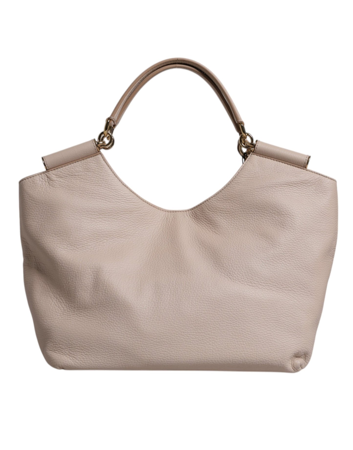 D&G Sac fourre-tout à poignée supérieure en cuir de cerf rose clair avec plaque logo