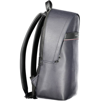 Blue Polyurethane Men's Backpack