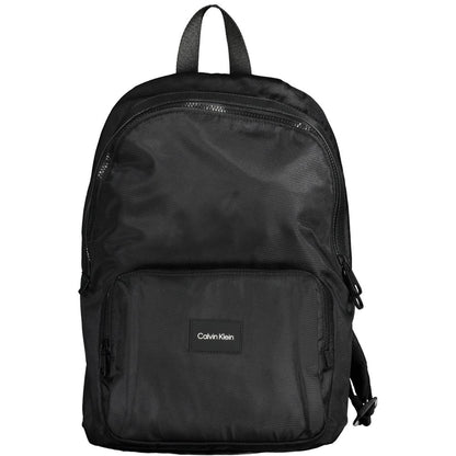 Black Polyester Men's Backpack