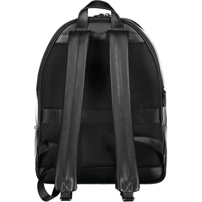 Nero Polyurethane Men Backpack