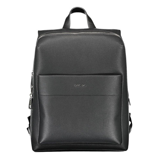 Nero Polyester Men Backpack