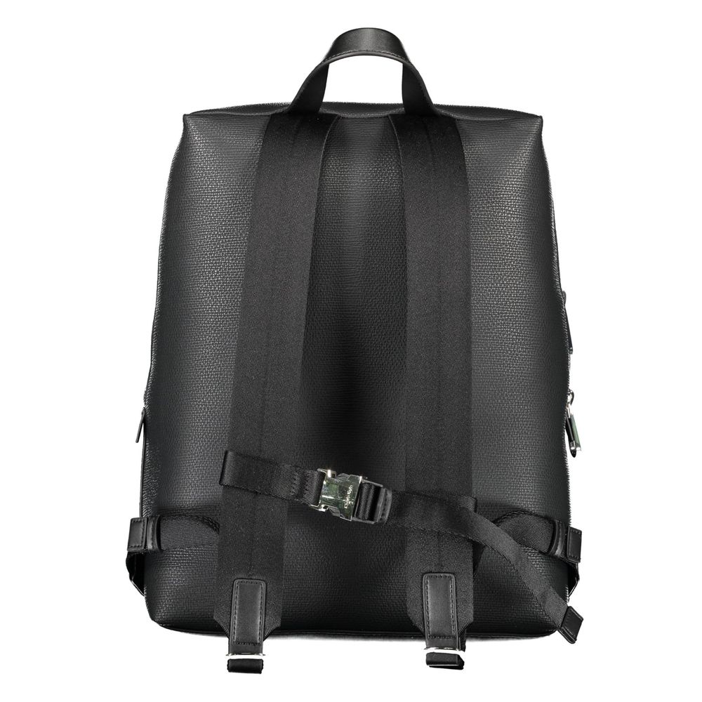 Nero Polyester Men Backpack