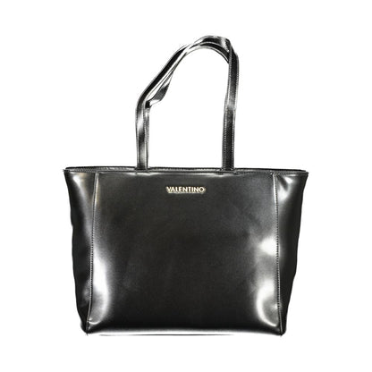 Black Polyurethane Women Shoulder Bag