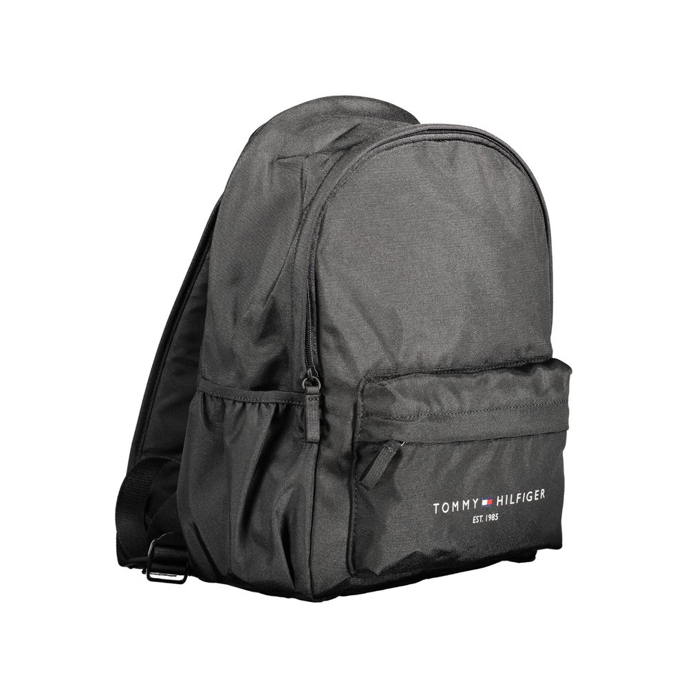 Black Polyester Men's Backpack