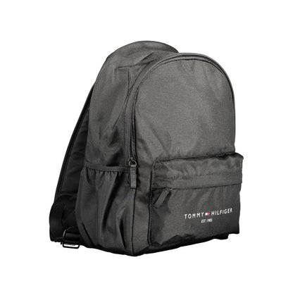 Black Polyester Men's Backpack