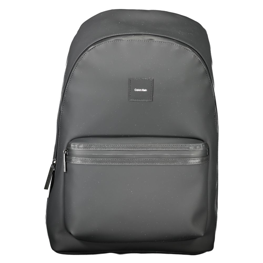 Black Polyester Men's Backpack
