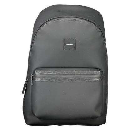 Black Polyester Men's Backpack