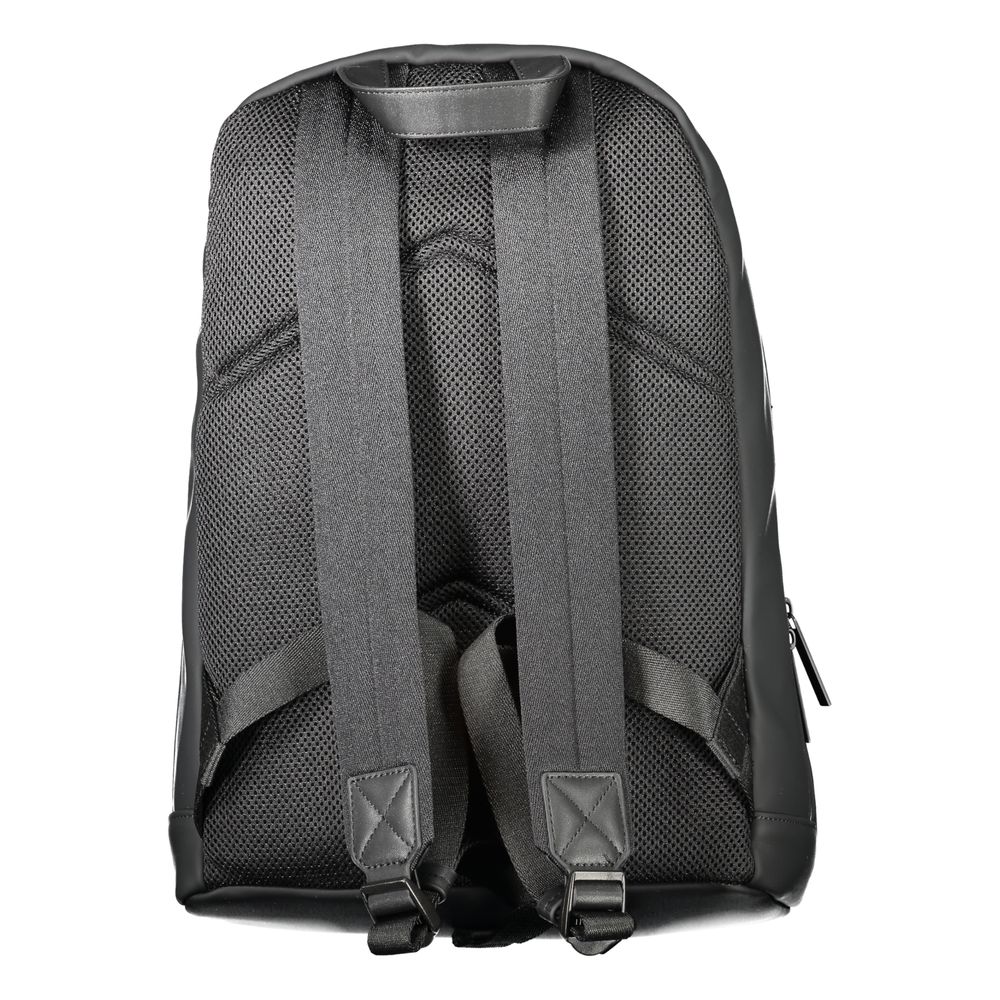 Black Polyester Men's Backpack