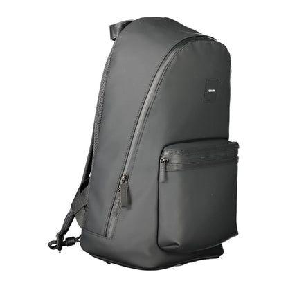 Black Polyester Men's Backpack