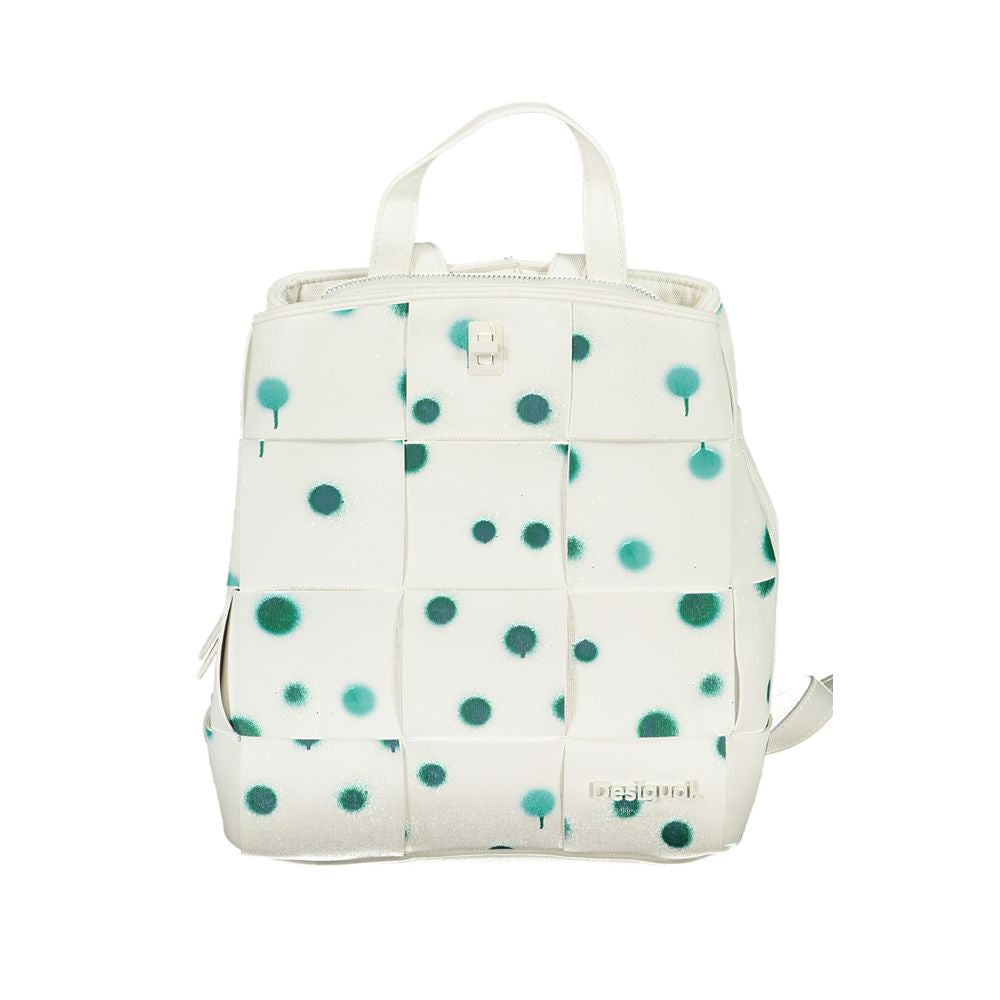 White Polyurethane Women's Backpack