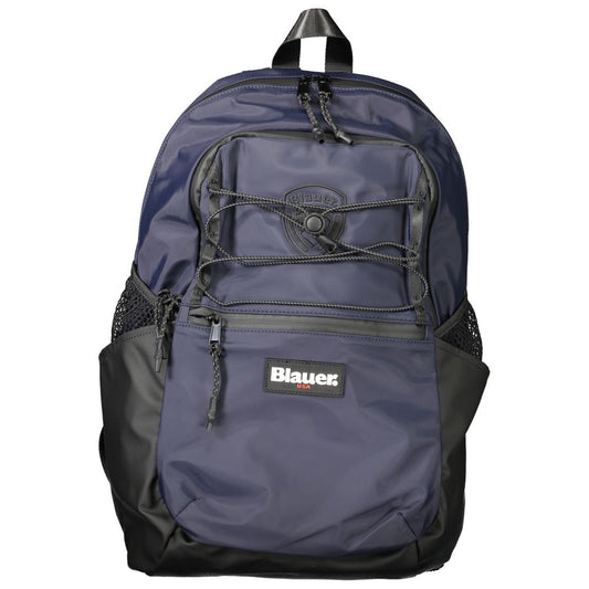 Blue Polyester Mens Backpack