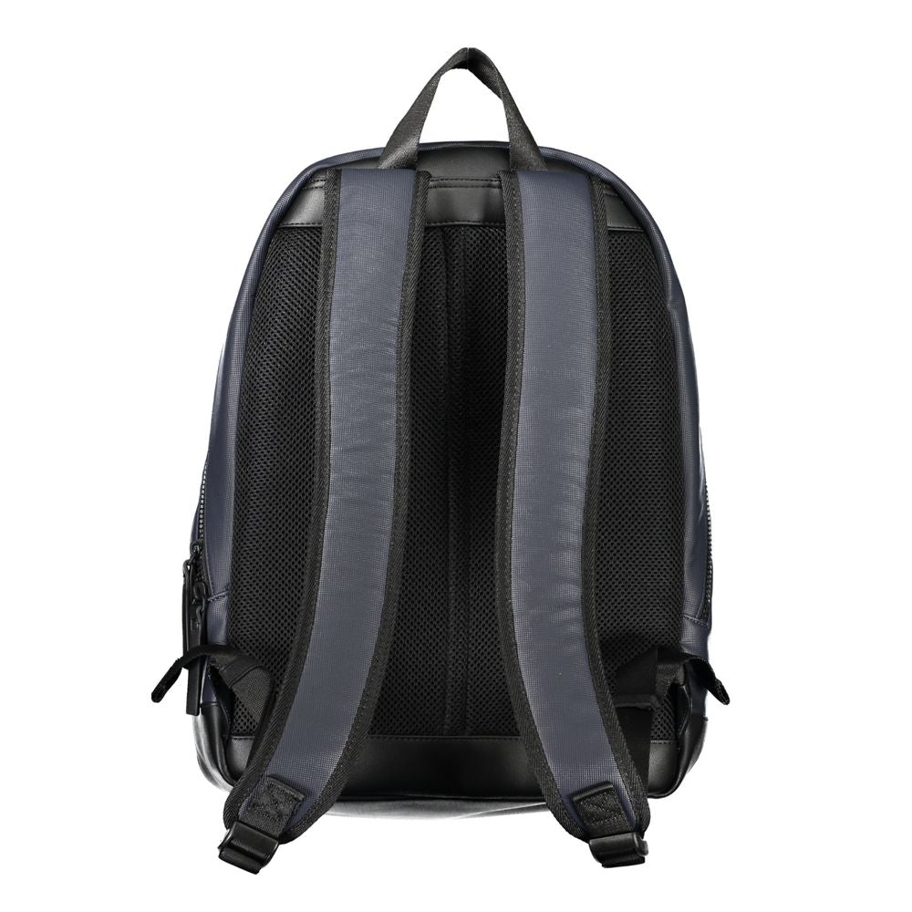 Blu Polyurethane Men Backpack