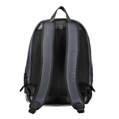 Blu Polyurethane Men Backpack