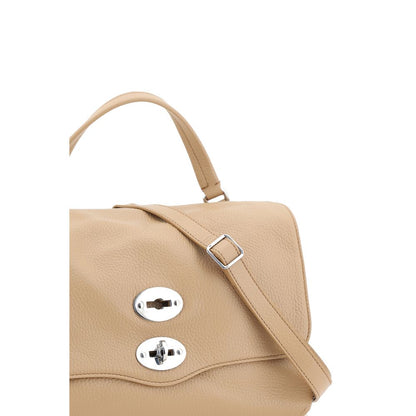 Beige Calf Leather Bos Taurus Shoulder Bag