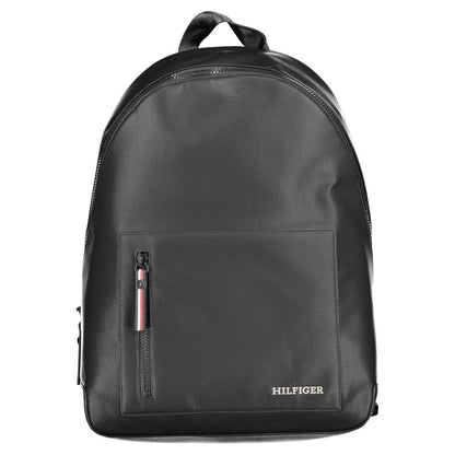 Black Polyurethane Men's Backpack