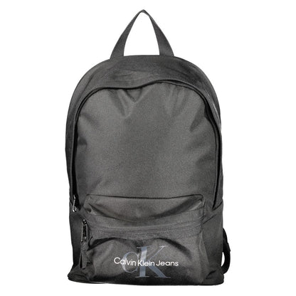 Black Polyester Male Backpack