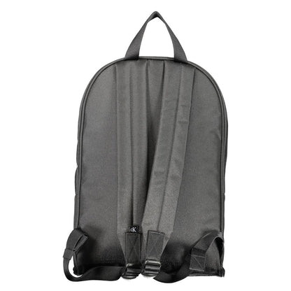 Black Polyester Male Backpack