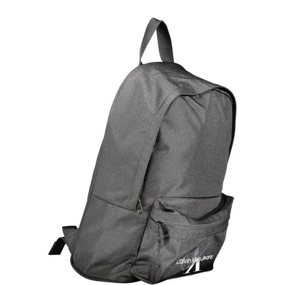 Black Polyester Male Backpack