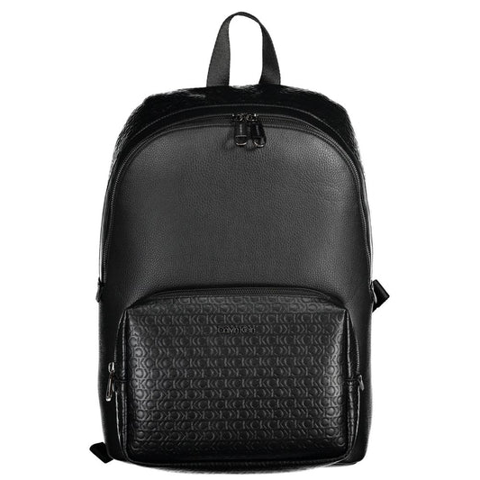 Black Polyester Men's Backpack