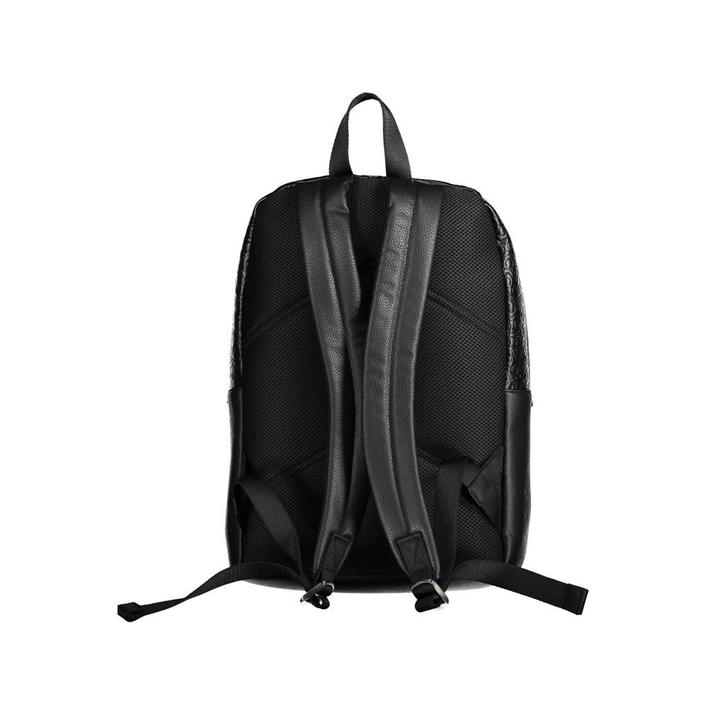 Black Polyester Men's Backpack