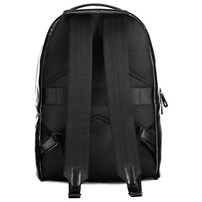 Black Polyester Men's Backpack