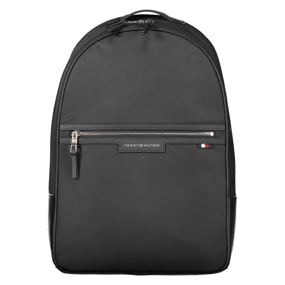 Black Polyester Men's Backpack