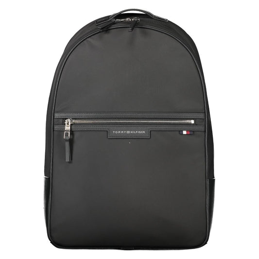 Black Polyester Men's Backpack