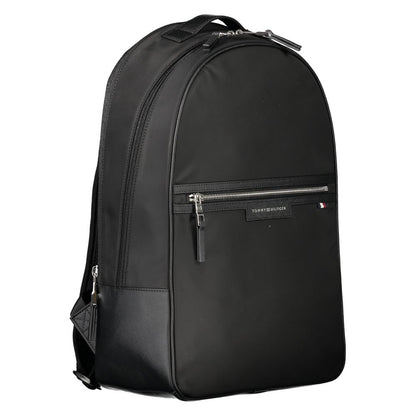 Black Polyester Men's Backpack