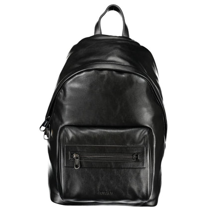 Black Polyester Men's Backpack