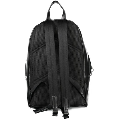 Black Polyester Men's Backpack