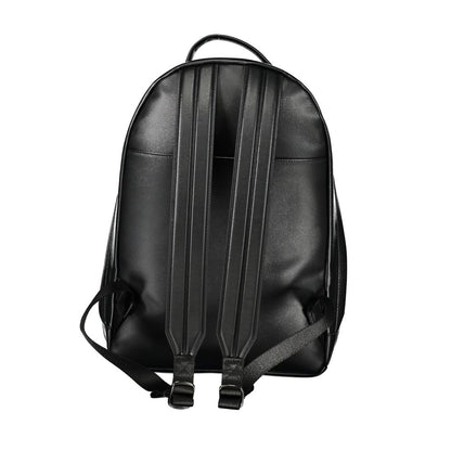 Black Polyester Men's Backpack