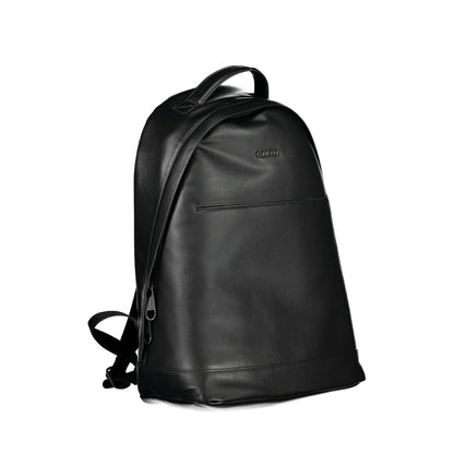 Black Polyester Men's Backpack