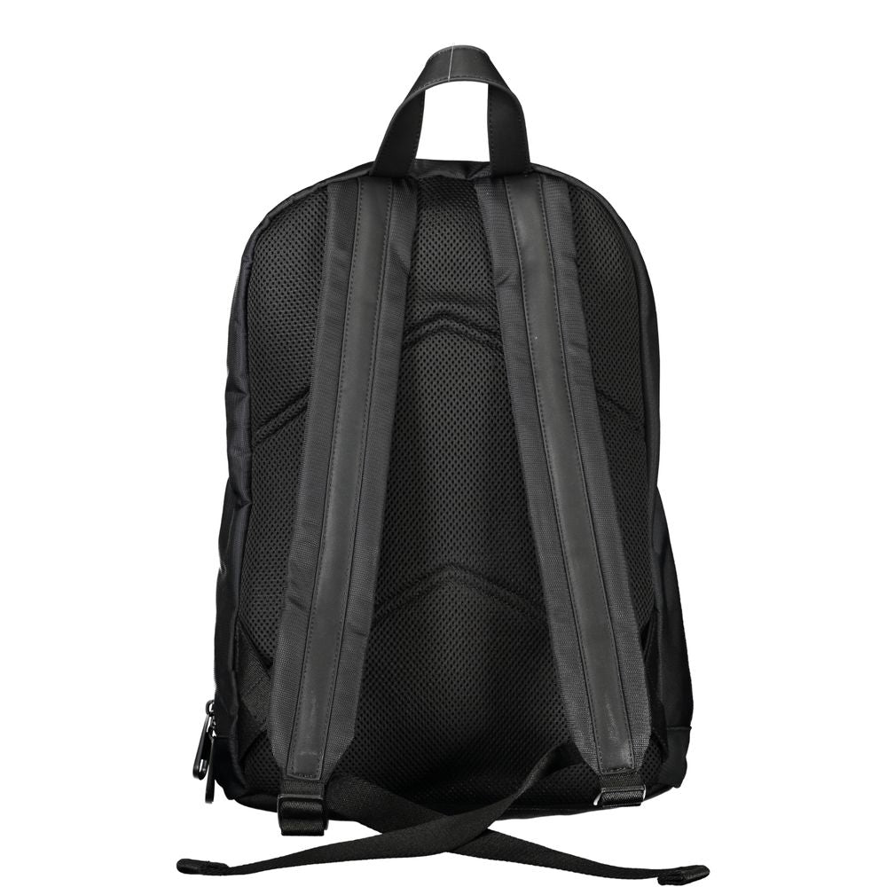 Black Polyester Men's Backpack