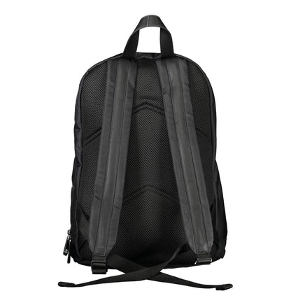 Black Polyester Men's Backpack