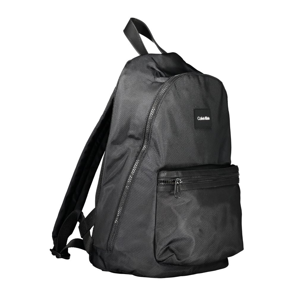 Black Polyester Men's Backpack