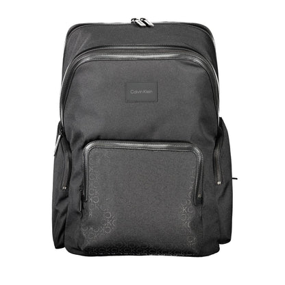 Black Polyester Men's Backpack