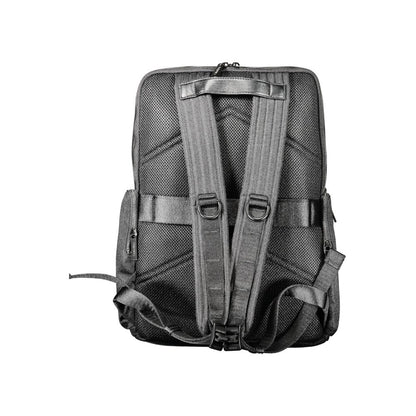 Black Polyester Men's Backpack